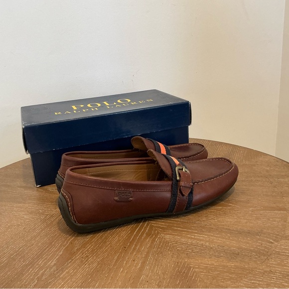 Polo Ralph Lauren Men's Riali Drivers Leather Loafer Shoes - Picture 10 of 10